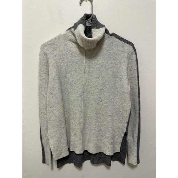 ATHLETA Women's XS Merino‎ Wool Blend Turtleneck Sweater Light Gray - Picture 2 of 8